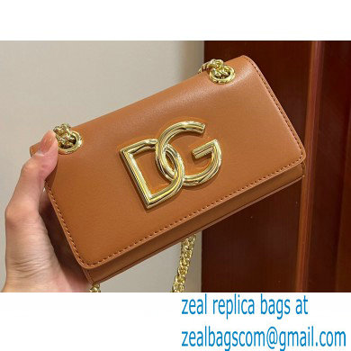 Dolce  &  Gabbana Calfskin 3.5 Chain phone bag Brown